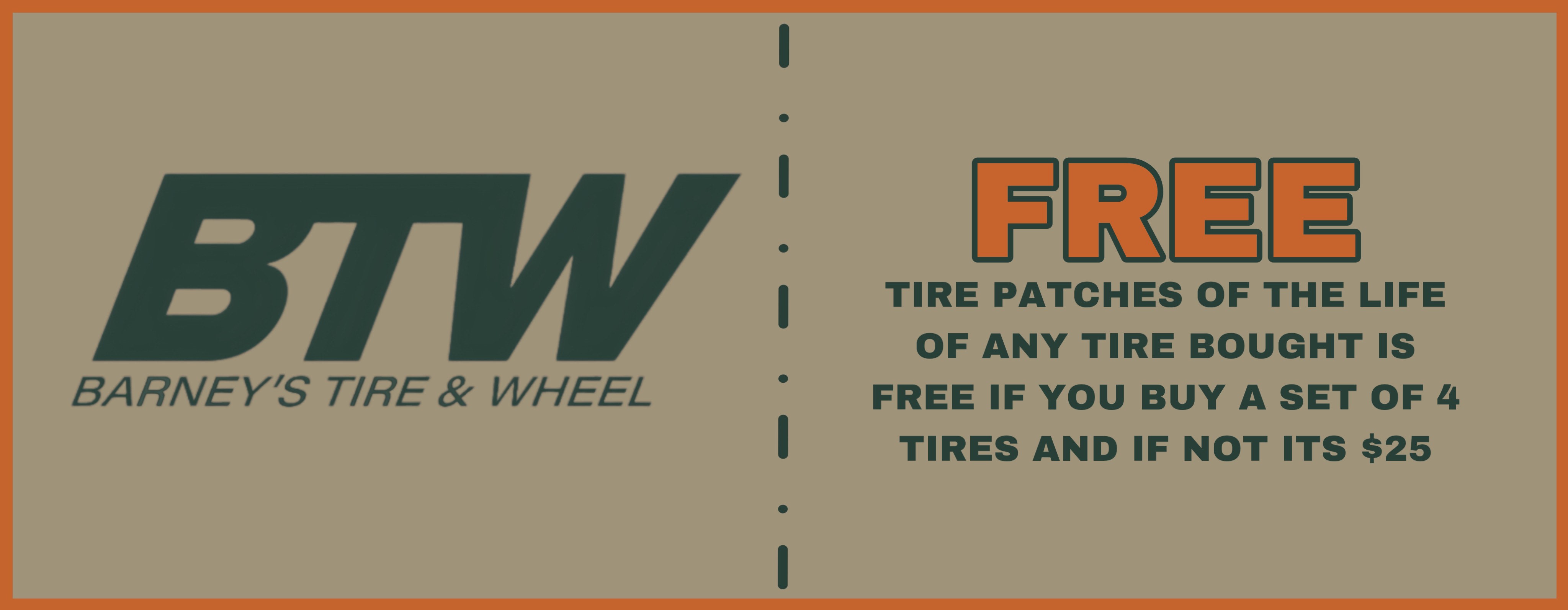 Free Tire Patch Special